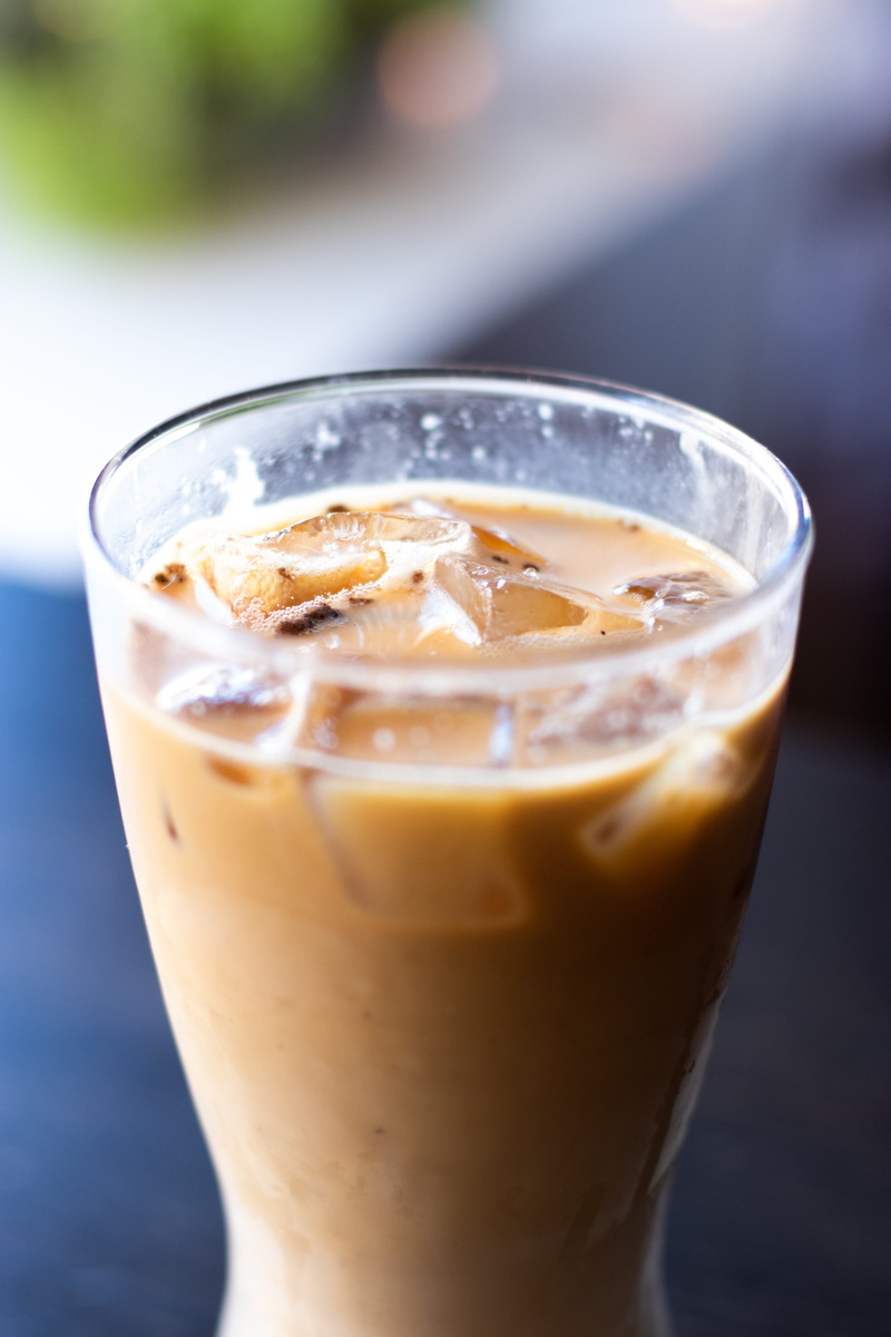 milk, drinking glass, no people, close-up, still life, glass - material, cold drink, icedcoffee, focus on foreground, drink, food and drink, latte, non-alcoholic beverage
