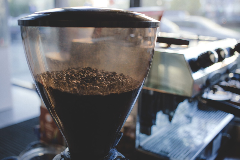 steel, refreshment, focus on foreground, preparation, machinery, freshness, food, indoors, bean, electronic, drink, coffee - drink, espresso, coffeehouse