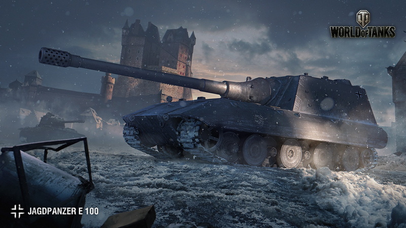 snow, castle, 1080P, tank, World of Tanks, Jagdpanzer E 100