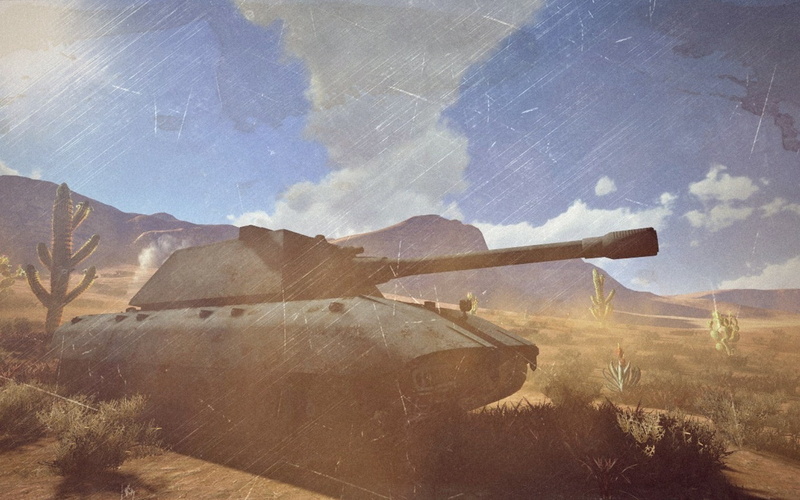 cloud - sky, land, video games, idyllic, travel destinations, wargaming, mountain, sunlight, tank, no people, plant, E 100, nature, landscape, beauty in nature
