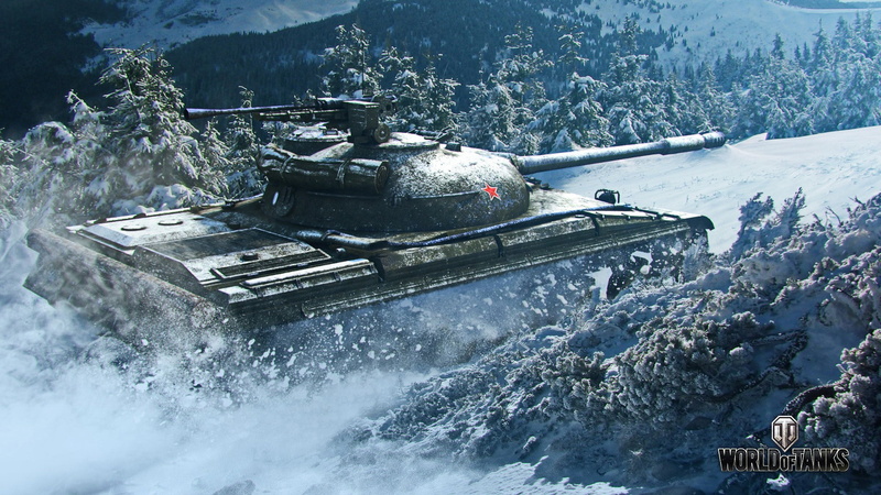 mode of transportation, cold temperature, nature, motion, outdoors, 1080P, wargaming, no people, mountain, T-62A, winter, forest, land, military, snow