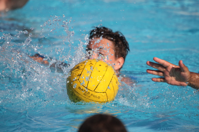 yellow, splashing, males, real people, motion, boys, men, enjoyment, outdoors, inflatable, child, water polo, lifestyles, 4K, pool, leisure activity, swimming pool