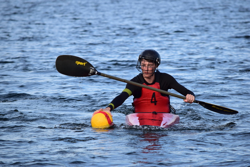 ball, kayak, ball sports, aquatic sport, waterfront, leisure activity, day, 5K, sea, life jacket, real people, sport, play, nautical vessel, men, ball game