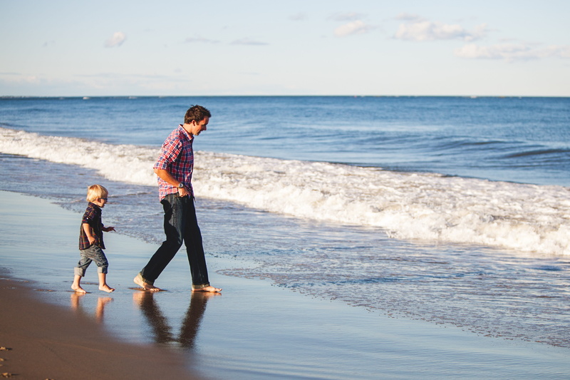 family with one child, day, seashore, water, running, standing, people, motion, walking, sea, boy, nature, wave, outdoors, child, recreational Pursuit