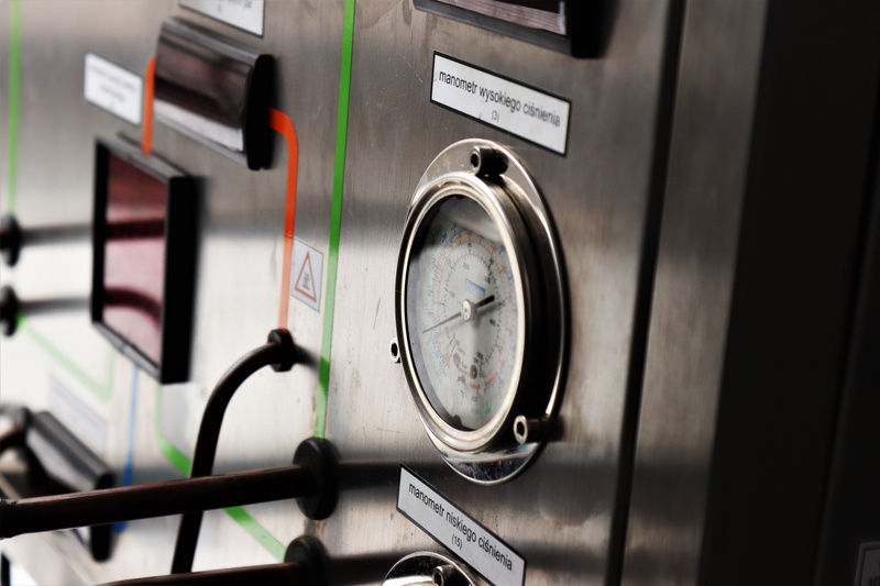 heat pump, machine, metal, selective focus, machine part, renewable energy, gauge, fuel and power generation, plumber, power supply, number, industry, control panel