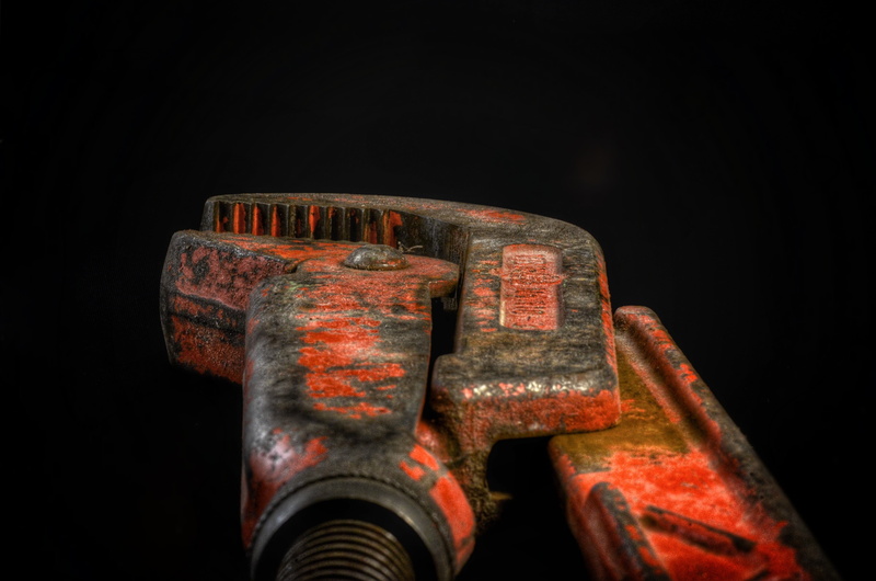 black color, in a row, security, rusty, safety, old, pipe wrench, 4K, machinery, still life, red, single object, close-up, black background, tool, equipment
