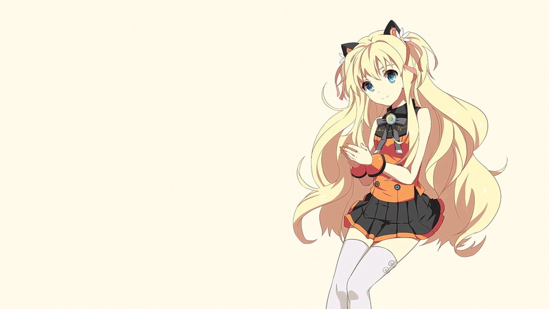1080P, anime girls, Vocaloid, blonde, headphones, smiling, flowers, anime, SeeU, long hair, blue eyes