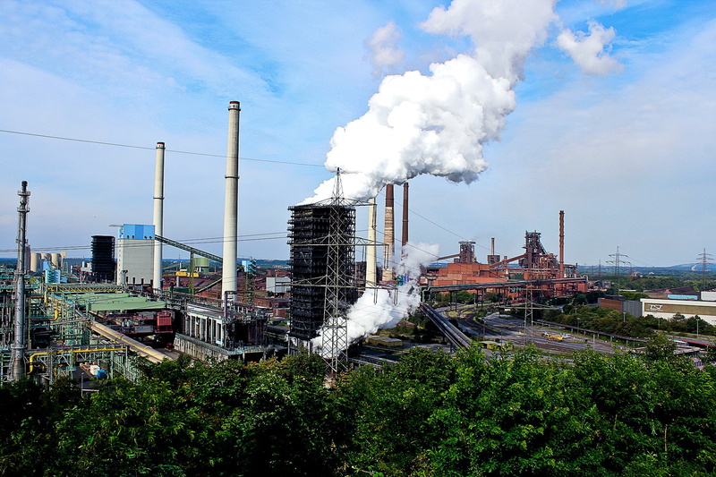environmental issues, day, building exterior, sky, fuel and power generation, environment, nature, environmental damage, cooling tower, blast furnace, tree