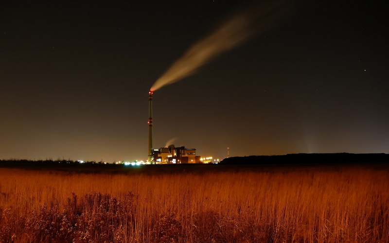scenics - nature, outdoors, grass, no people, industry, landscape, land, illuminated, environment, plant, sky, oil industry, turbine, non-urban scene, factory