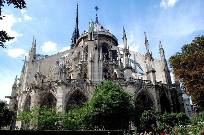 gothic style, the hunchback, no people, built structure, paris, travel destinations, nature, the cathedral, place of worship, low angle view, religion