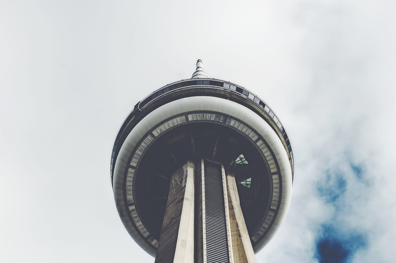 4K, cloud - sky, skyscraper, no people, facade, city, tall - high, travel destinations, worm, eye, architecture, outdoors, building exterior, canada, tourism