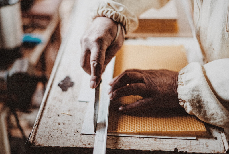 entrepreneur, skill, cut, paper, focus on foreground, workbench, artist, holding, workshop, wood, hand, chisel, indoors, creativity, 2K, one person, human body part