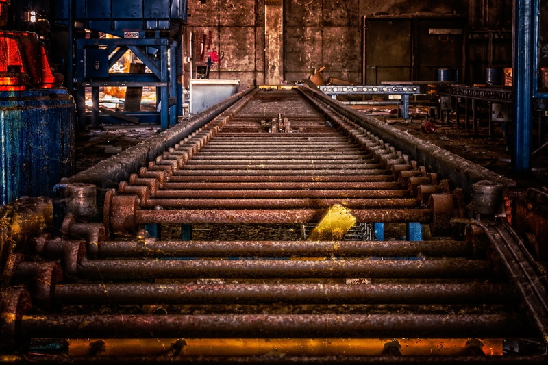railing, steps and staircases, industry, architecture, building exterior, abandoned places, staircase, rust, move, roll, illuminated, building, no people