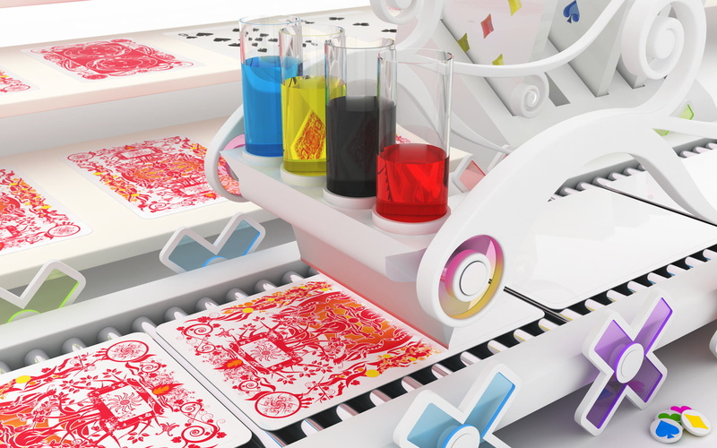 high angle view, arrangement, large group of objects, conveyor, pattern, abundance, variation, multi colored, in a row, 1080P, red, paint, close-up, still life