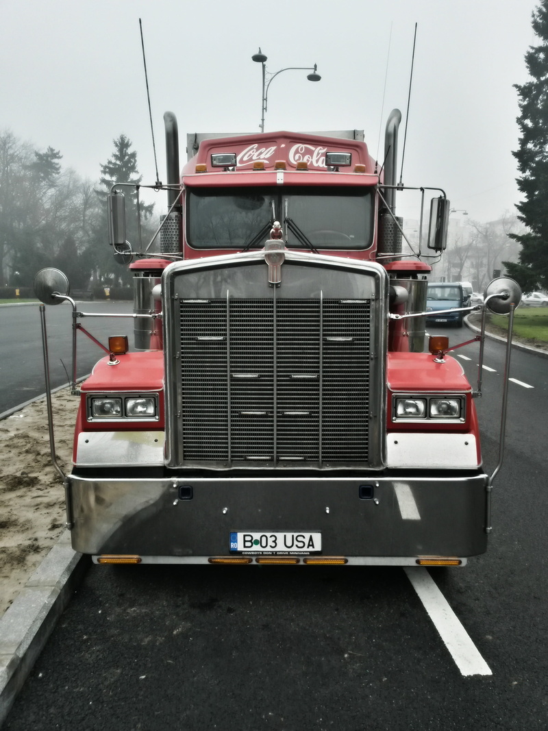 mode of transportation, plant, sky, transportation, 2K, santa claus, city, truck, day, hauling, coca cola, street, road, nature, land vehicle, tree, no people