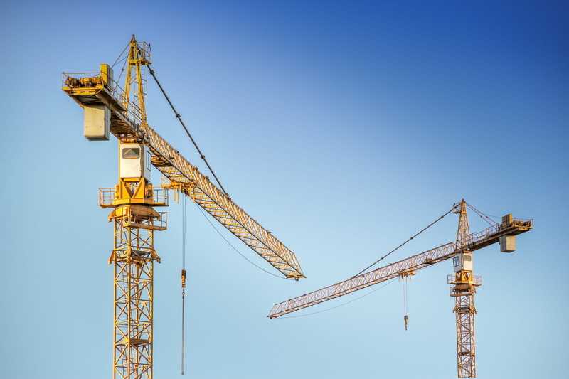 work machine, sunlight, industry, nature, crane arm, construction site, sky, raise, load crane, metal, construction machinery, low angle view, outdoors