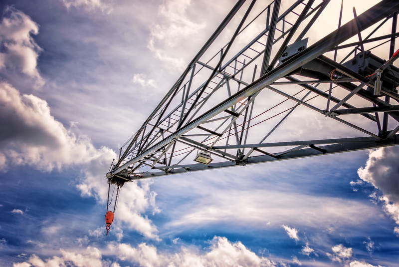 industry, metal, build, amusement park, construction site, cloudscape, load lifter, crane boom, day, raise, construction industry, lattice, crane - construction machinery