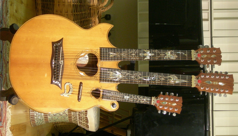 musical instrument, woodwind instrument, wind instrument, indoors, stage, musical equipment, bass guitar, wood - material, music, electric guitar, store