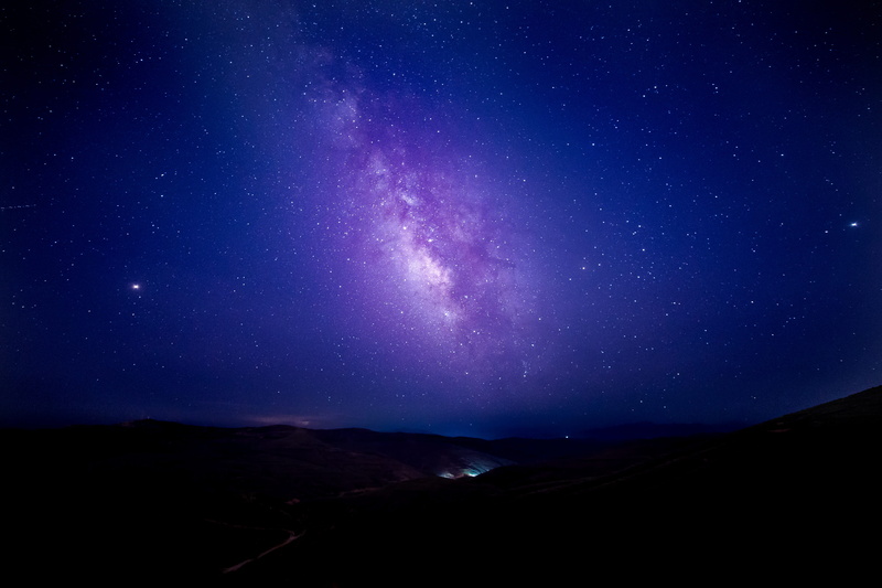 astrology, sky, astrophotography, astronomy, north, no People, glowing, moon, night, silhouette, blue, milky Way, china, nature, long Exposure, science
