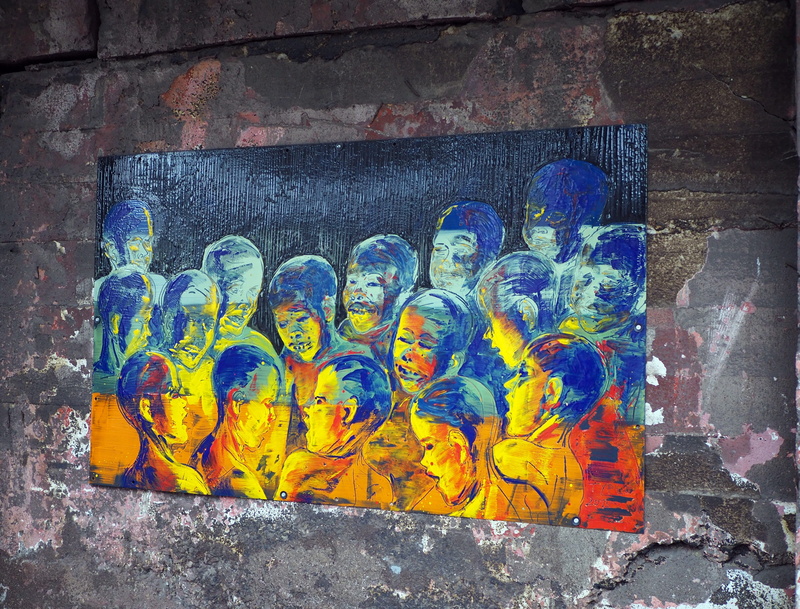 image, art and craft, old, building exterior, wall, outdoors, graffiti, text, wall - building feature, built structure, architecture, creativity, blue