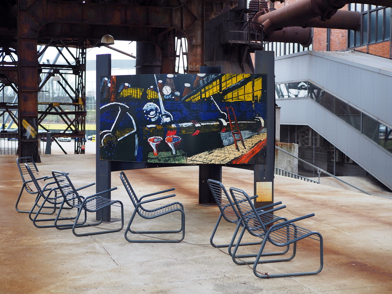 seat, ostrava, metal, art, occupation, wood - material, real people, one person, working, architecture, indoors, lower vítkovice, 4K, built structure