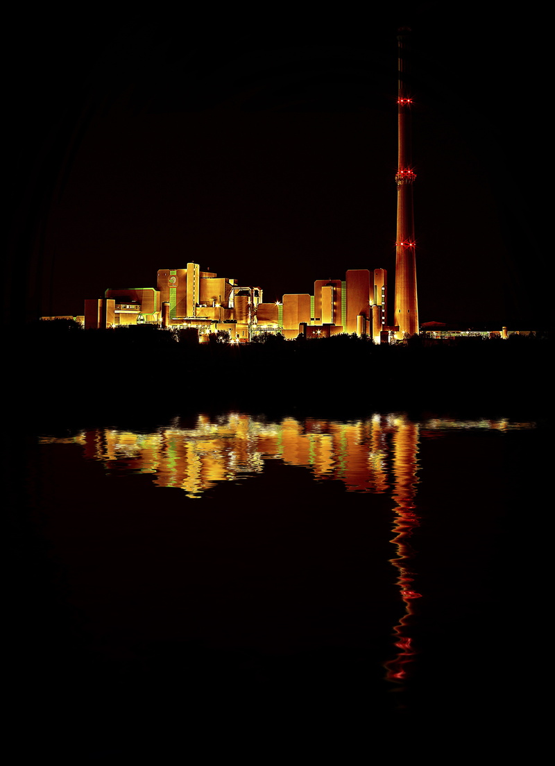 industry, night, north rhine westphalia, chimney, fireplace, lightened, sky, copy space, nature, skyscraper, building, tower, 5K, heating plant, ruhr area