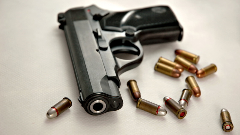 trigger, danger, sign, black, barrel, security, gangster, murderer, handgun, bullet, studio shot, 1080P, 9mm, gun, indoors, warning sign, crime, war, criminal
