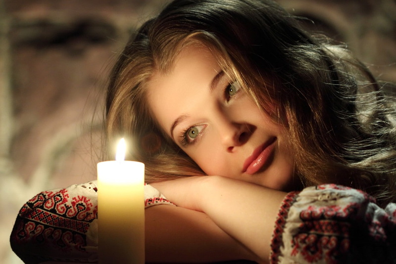 Ukraine, hairstyle, hair, portrait, model, face, fire, fashion, heat - temperature, flame, nature, body part, adult, candles, beautiful woman, 480P, human body part
