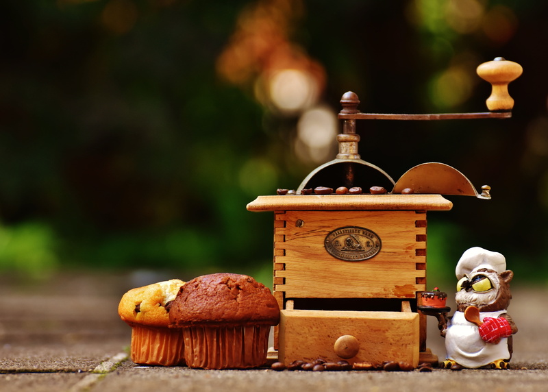 retro styled, delicious, nature, baker, healthy eating, cookies, muffin, calories, copy space, schokoladenmuffins, coffee beans, focus on foreground, freshness