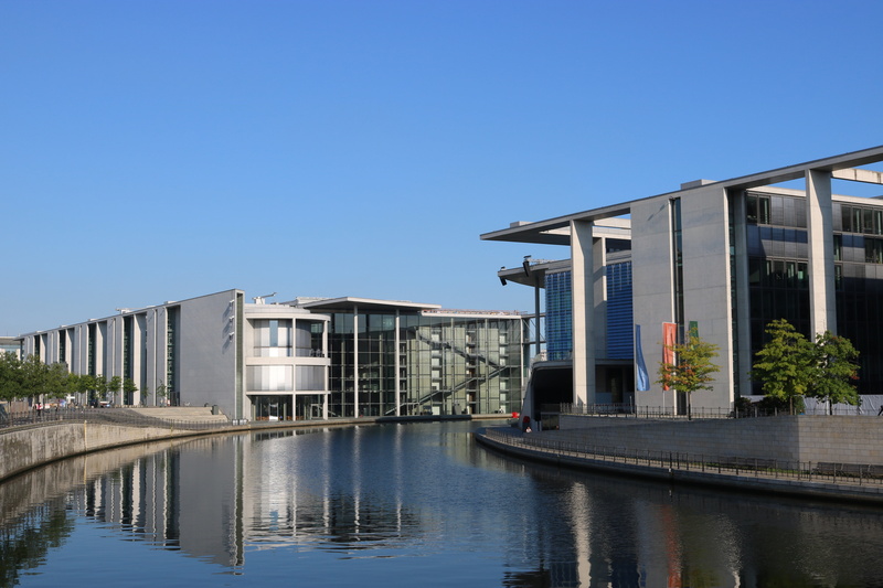 built structure, architecture, berlin, bundestag, reflection, blue, sunny, sky, nature, government, city, germany, clear sky, capital, paul-löbe-house