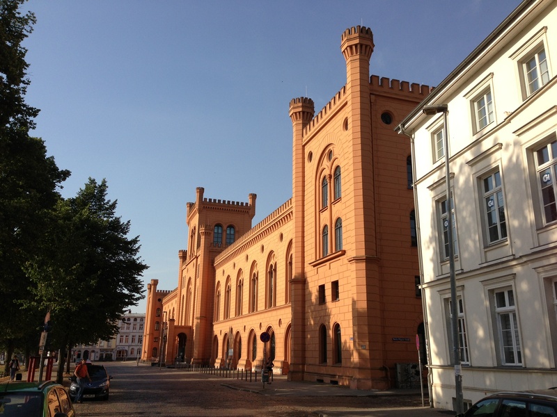 built structure, mode of transportation, clear sky, transportation, sky, history, the past, window, mecklenburg western pomerania, street, state capital