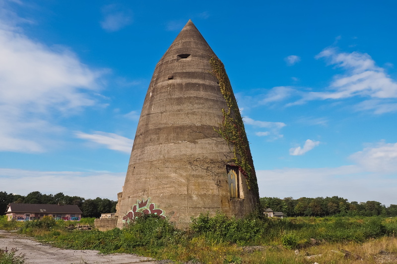 ancient, the past, nature, tourism, ruin, works premises, blue, sky, religion, architecture, weathered, spitz bunker, built structure, low angle view, travel