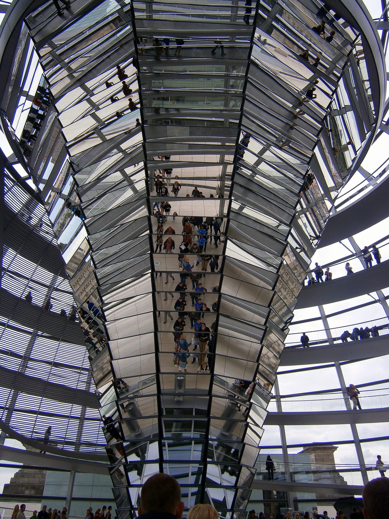 steel, Reichstag, glass - material, low angle view, germany, policy, people, factory, Berlin, pattern, glass dome, metal, construction Industry, window