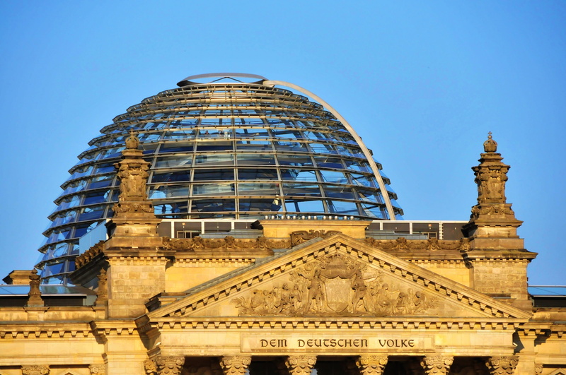 federal republic of, berlin, day, nature, glass dome, sky, tourist attraction, travel destinations, outdoors, sightseeing, government district, places of interest