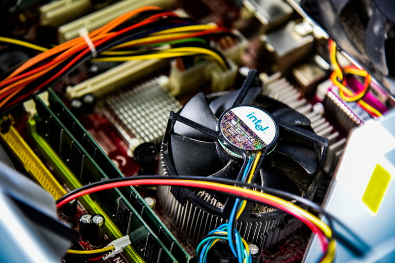 art, bicycle, electronic chip, fan, focus on foreground, large group of objects, wheel, stationary, technology, no people, connection, high angle view