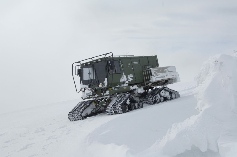 snow, land Vehicle, outdoors, 1080P, frozen, blizzard, wheel, tractor, sky, white color, extreme weather, snowcapped mountain, cold temperature, nature
