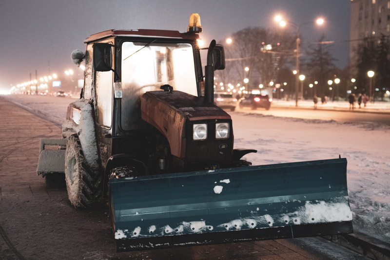 sky, nature, bulldozer, cold temperature, transportation, light, mode of transportation, illuminated, 5K, moscow, winter, lights, vehicle, no people, travel