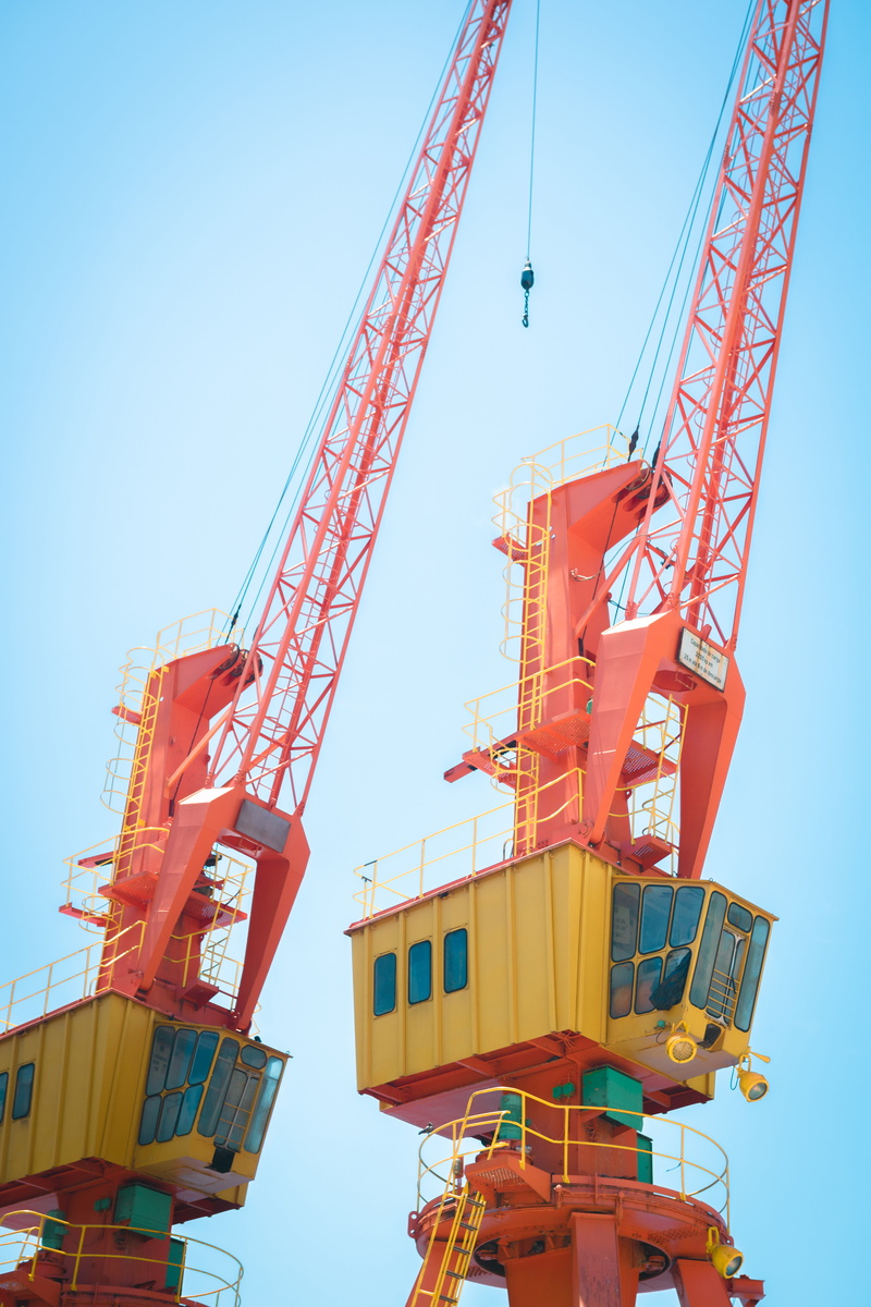 equipment, nature, shipment, no people, container, development, high, machine, heavy, outdoors, day, lift, port, industry, orange, clear sky, transport