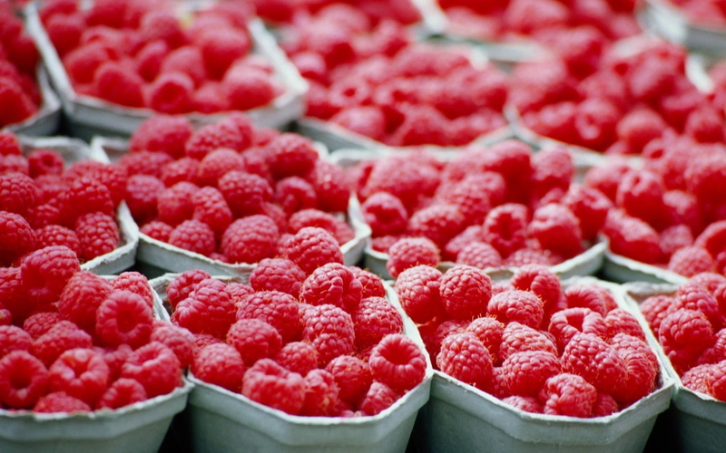 food and drink, macro, freshness, fruit, raspberry, wellbeing, market stall, abundance, no people, sale, food, berry fruit, container, still life, retail