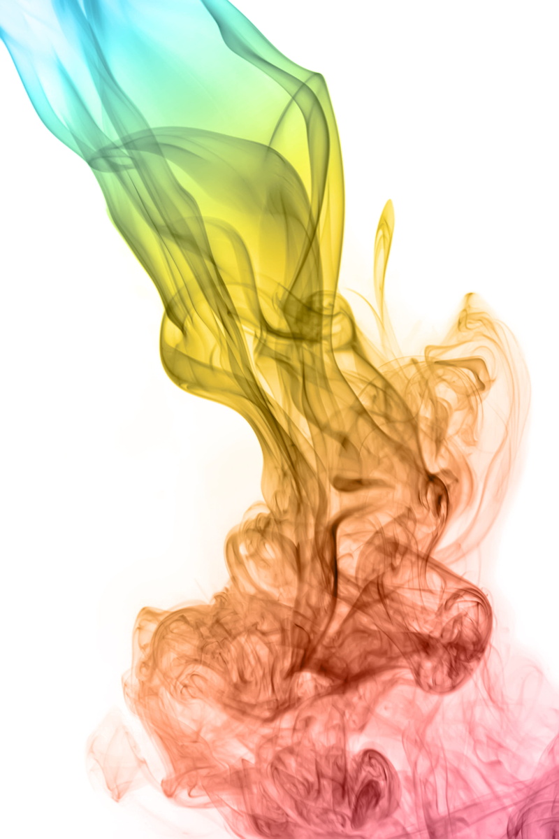 studio shot, multi colored, flow, aroma, smoke, indoors, flowing water, abstract backgrounds, smooth, purple, white background, art, 4K, dynamic, magic