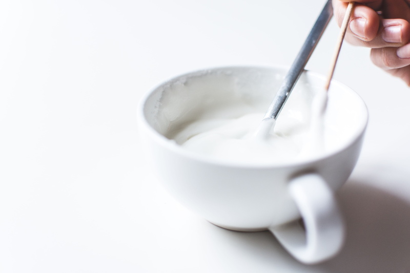 hand, indoors, human Hand, bowl, icing, white background, close-up, coffee - Drink, unrecognizable person, cup, white, studio shot, 5K, coffee Cup, drink