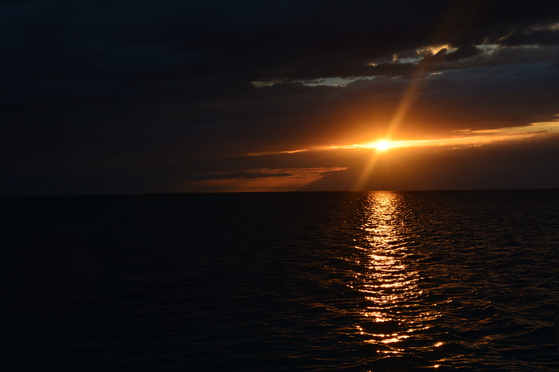 contemplation, sunset, ocean, reflection, tranquility, cloud - sky, scenics - nature, water, no people, seascape, beauty in nature, sun, sea, caye caulker