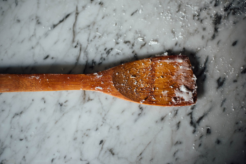 food, cooking, wood - material, baking, cold temperature, white, pavement, no people, close-up, utensil, wooden, 5K, directly above, snow, outdoors, kitchen