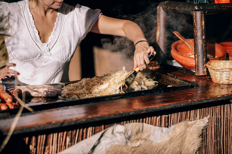wellbeing, restaurant, chef, business, front, women, occupation, food, stand, midsection, human body part, indoors, dinner, daytime, preparation, grilling