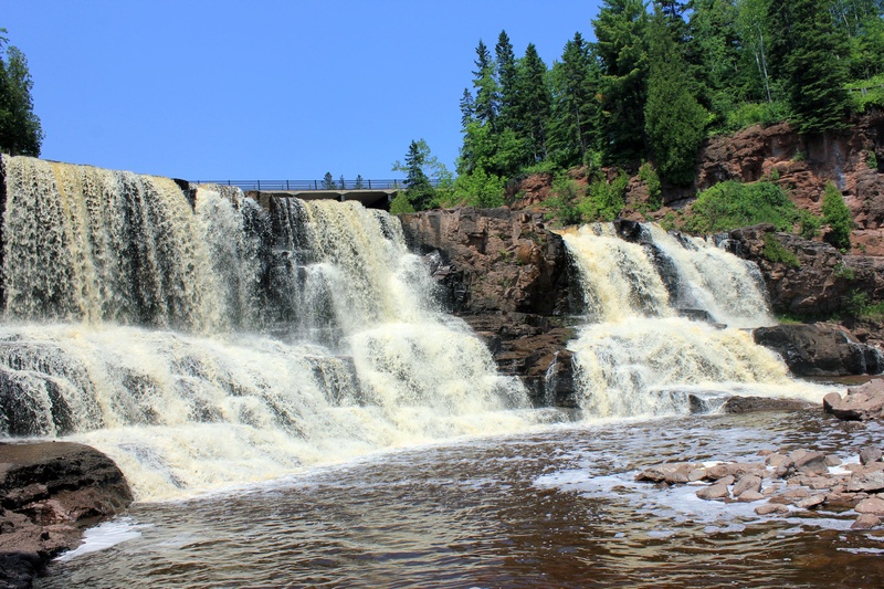 falls, day, gooseberry falls, usa, flowing, plant, motion, power in nature, water, flowing water, blurred motion, minnesota, gooseberry falls state park