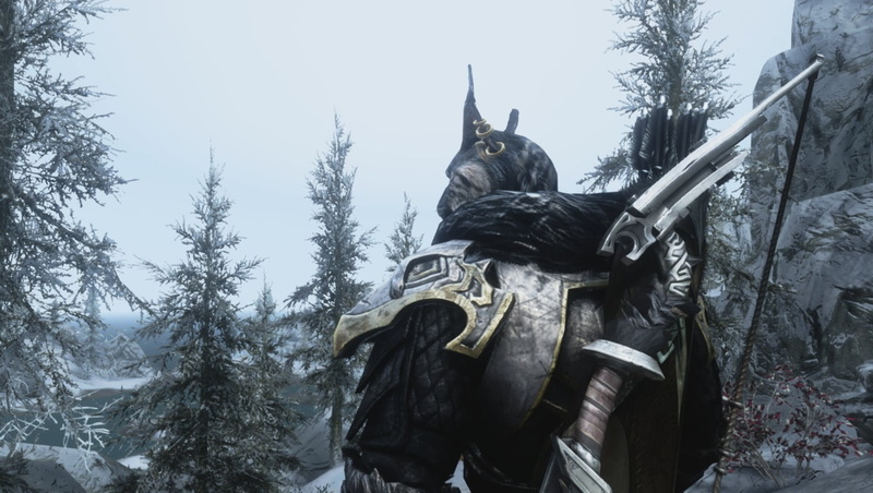 sculpture, video games, art and craft, male likeness, tree, no people, the past, cold temperature, 720P, creativity, The Elder Scrolls V: Skyrim, painting