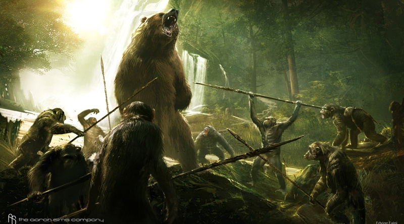 Planet of the apes: the Revolution, Dawn of the Planet of the Apes, 1080P, hunting, bear