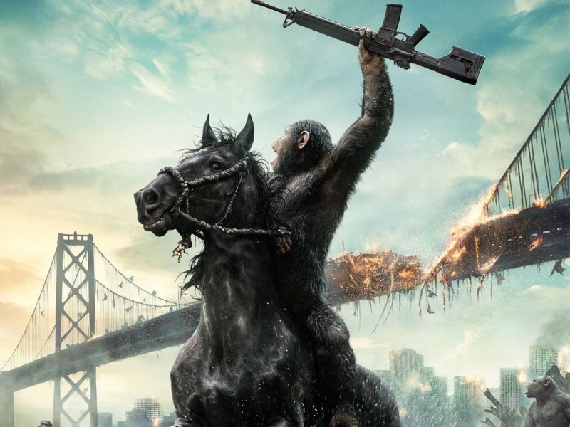 2014, Hollywood Movies, cloud - sky, sculpture, day, animal themes, animal representation, apes, cool, hollywood, representation, architecture