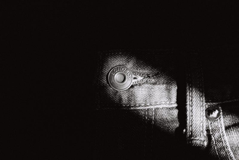 fashion, vintage, denim, winter, mark solarski, circle, apparel, dark, 35mm, full frame, black and white, clothes, shape, copy space, pattern, 4K, domestic room