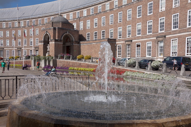 built structure, the past, Building, building exterior, water, people, travel destinations, facade, Fountain, city, history, Town Hall, 4K, nature, incidental people